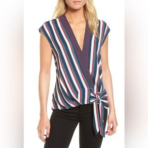 Trouvé Striped Wrap Top